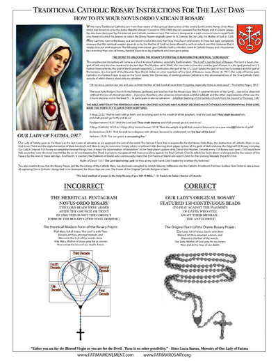 Fatima Movement Rosary Flier - English