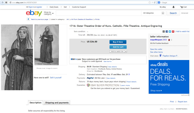 Nun with Rosary without Satanic Lord beads