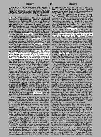 Catholic Encyclopedia Trinity