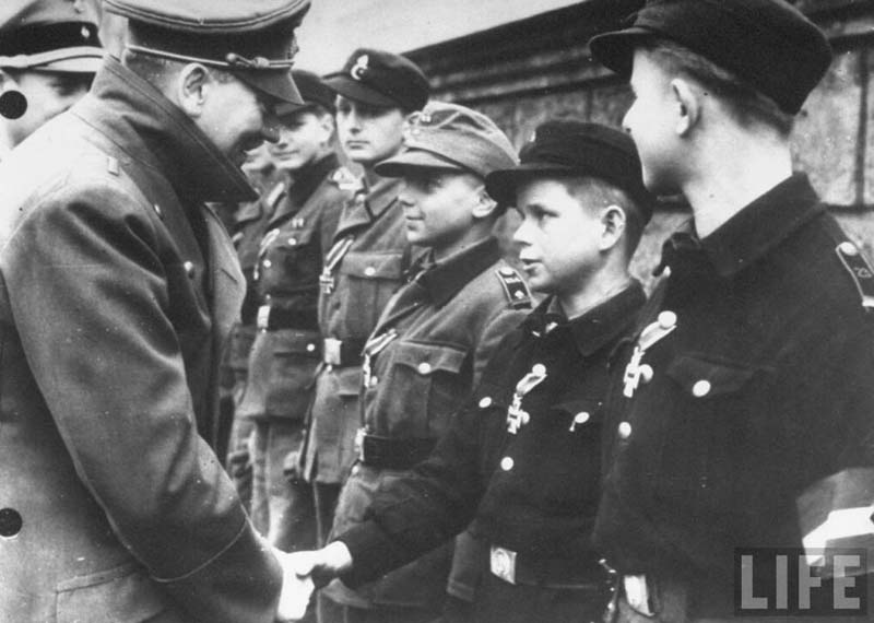 Adolf Hitler with Nazi Youth