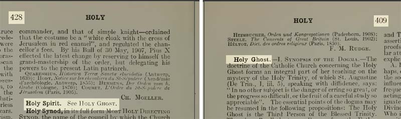 Holy Ghost in Catholic Encyclopedia