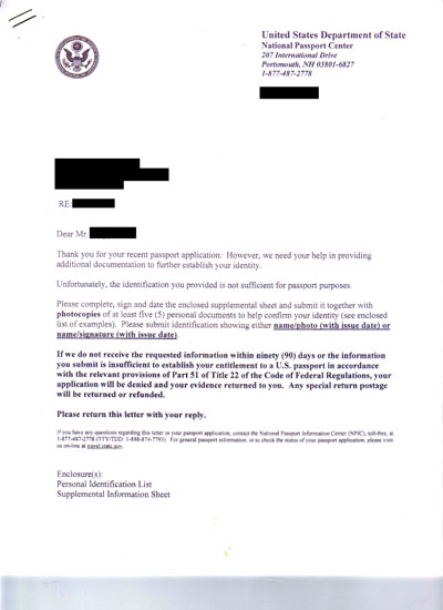 Baptism inquiry for U.S. Passport 1