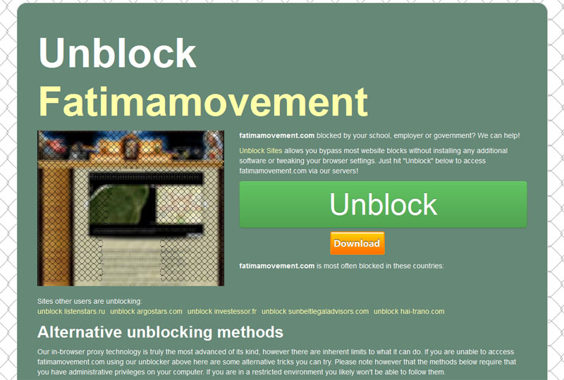 Unblock Fatimamovement