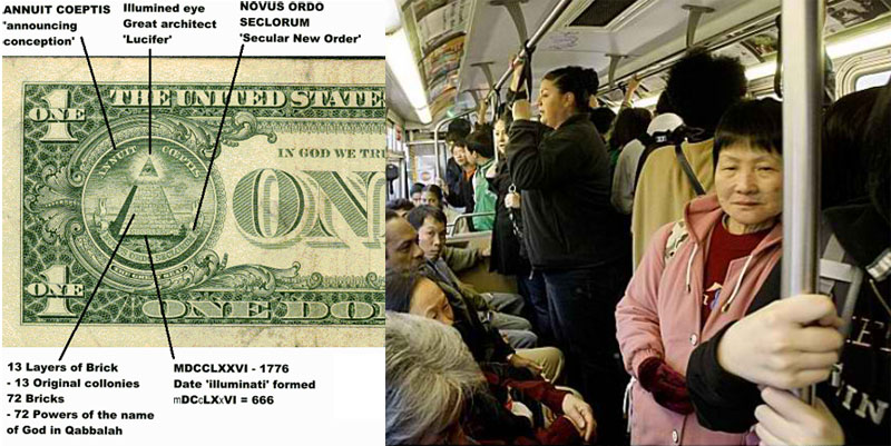 Slaves to the Egyptian pyramid on the dollar bill