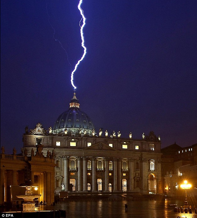 Vatican lightning strike