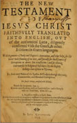 1633 CATHOLIC DOUAI RHEIMS NEW TESTAMENT IN ENGLISH