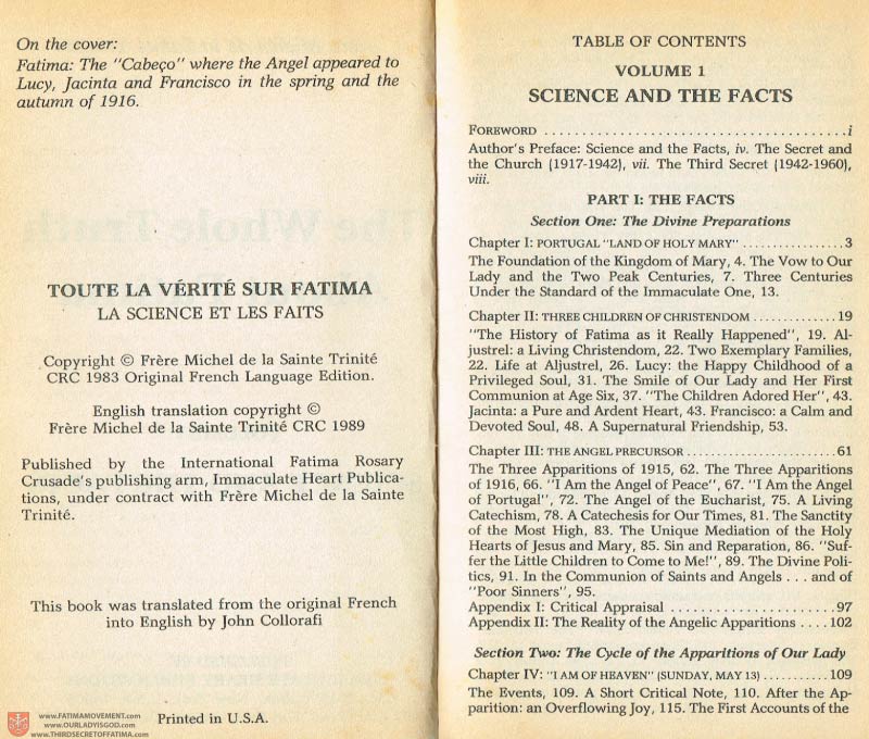 The Whole Truth About Fatima Volume 1 pages c-d