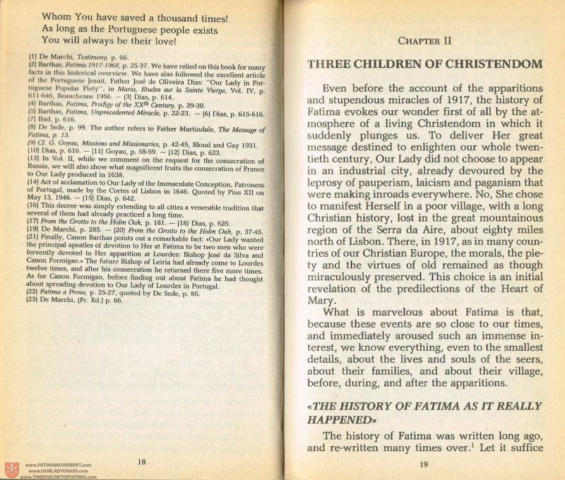 The Whole Truth About Fatima Volume 1 pages 18-19