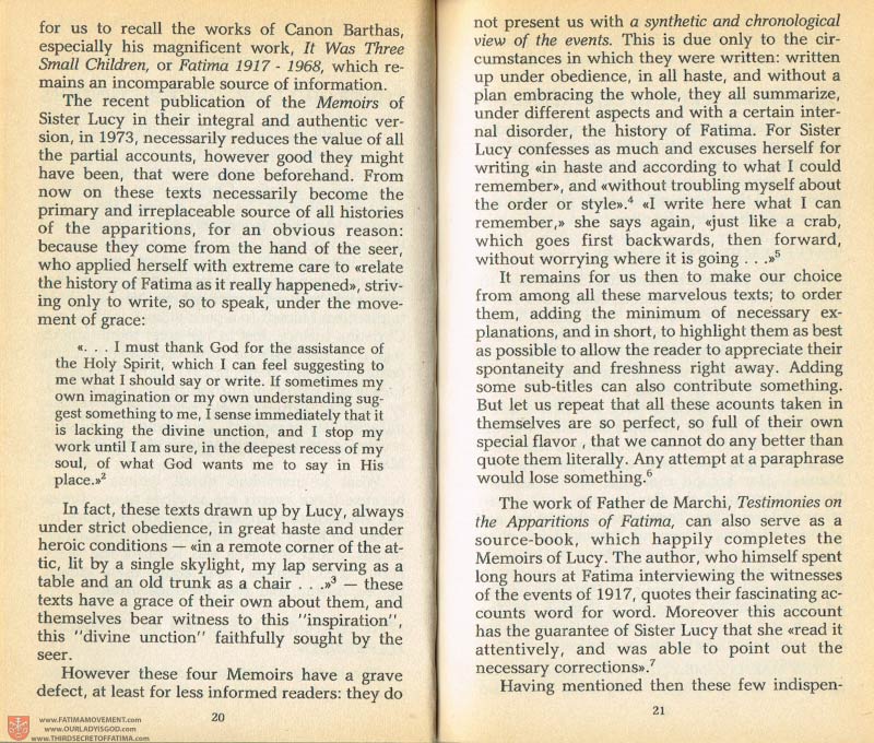 The Whole Truth About Fatima Volume 1 pages 20-21