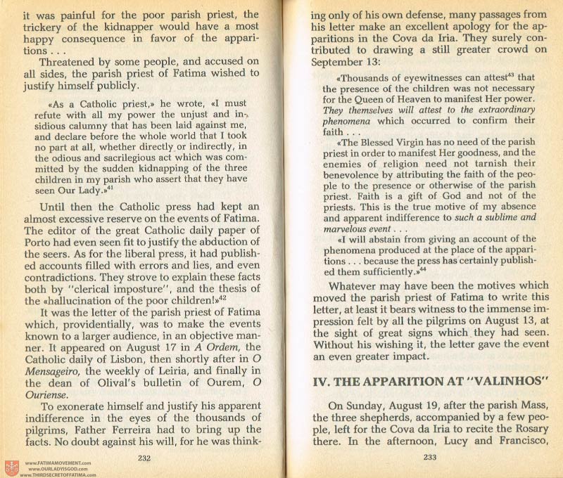 The Whole Truth About Fatima Volume 1 pages 232-233