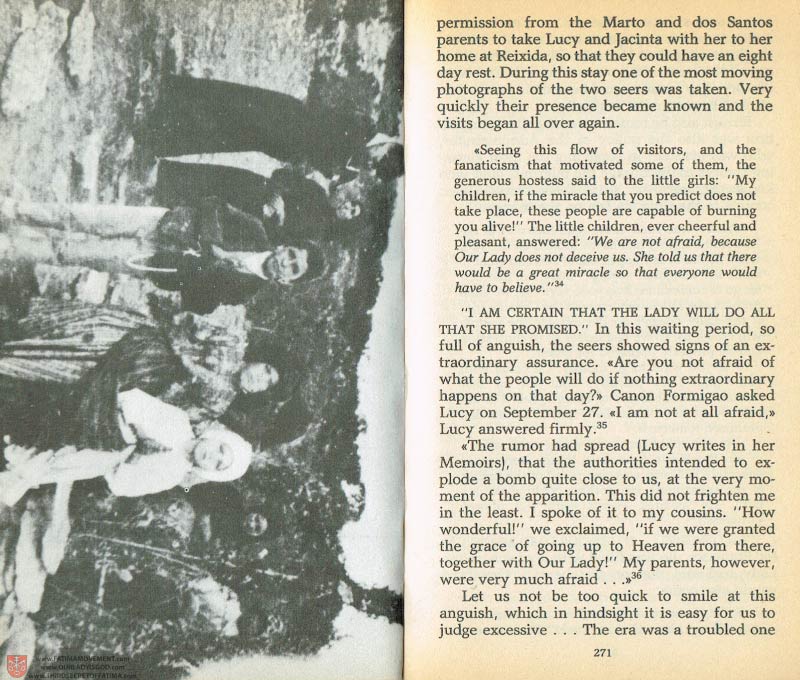 The Whole Truth About Fatima Volume 1 pages P-271