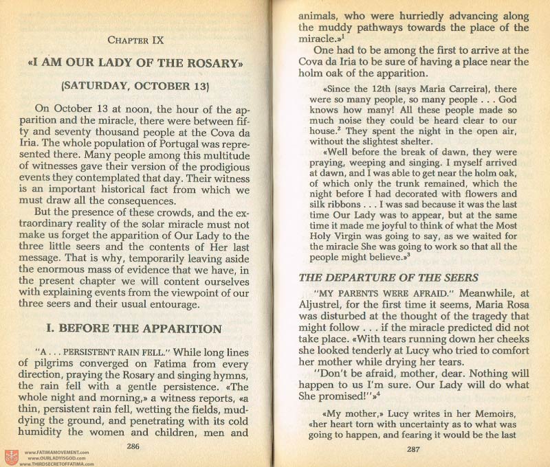 The Whole Truth About Fatima Volume 1 pages 286-287