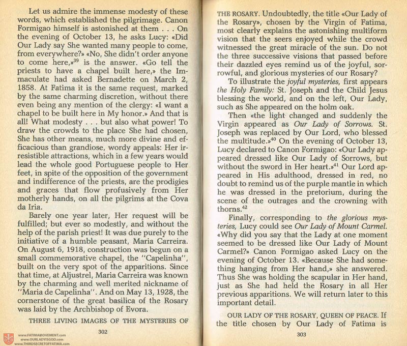 The Whole Truth About Fatima Volume 1 pages 302-303