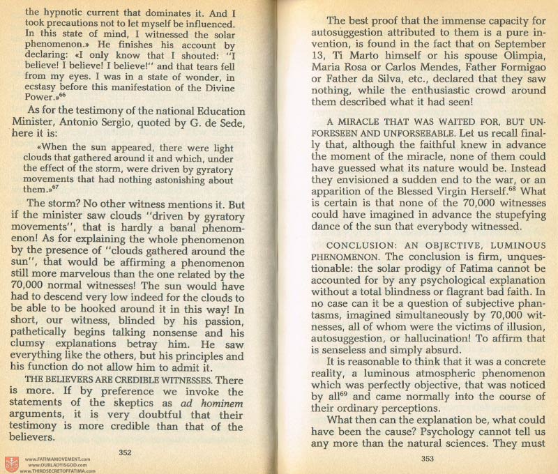 The Whole Truth About Fatima Volume 1 pages 352-353