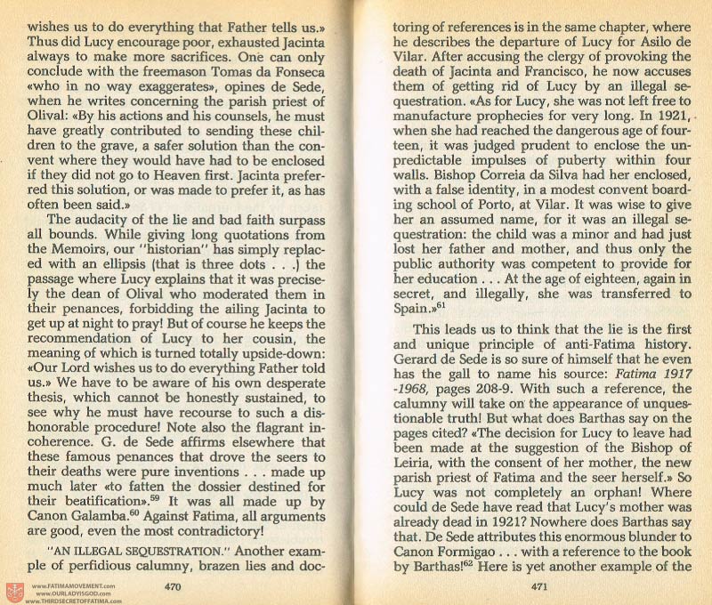 The Whole Truth About Fatima Volume 1 pages 470-471