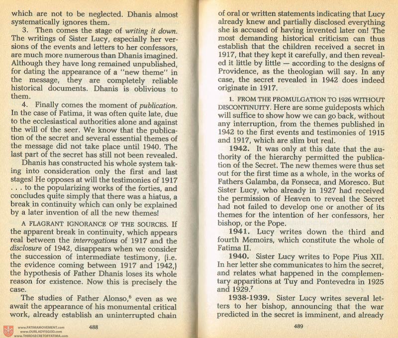 The Whole Truth About Fatima Volume 1 pages 488-489