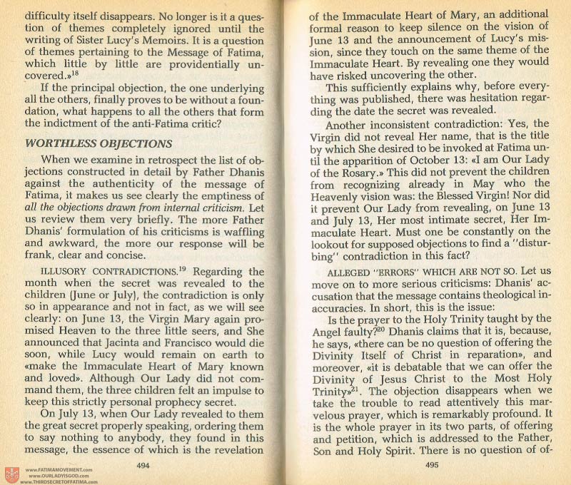 The Whole Truth About Fatima Volume 1 pages 494-495