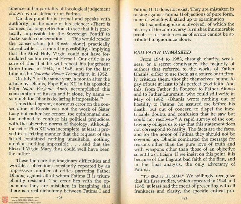 The Whole Truth About Fatima Volume 1 pages 498-499