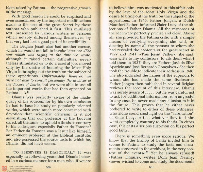 The Whole Truth About Fatima Volume 1 pages 500-501