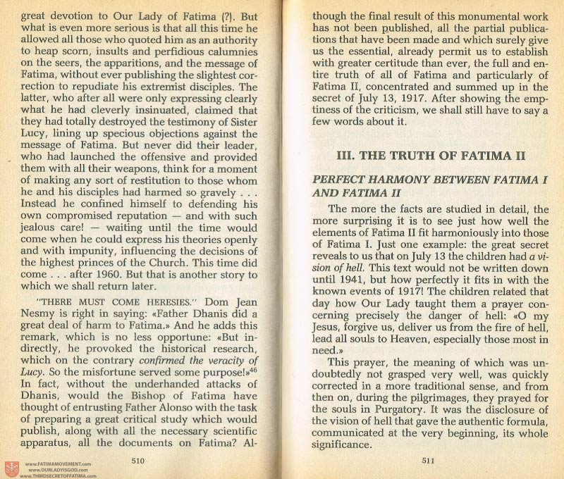 The Whole Truth About Fatima Volume 1 pages 510-511