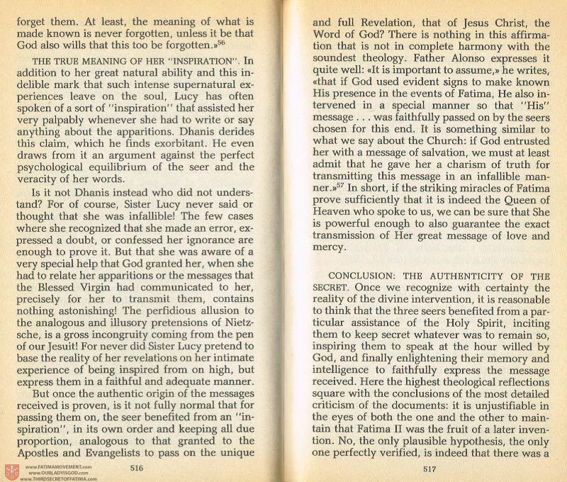 The Whole Truth About Fatima Volume 1 pages 516-517