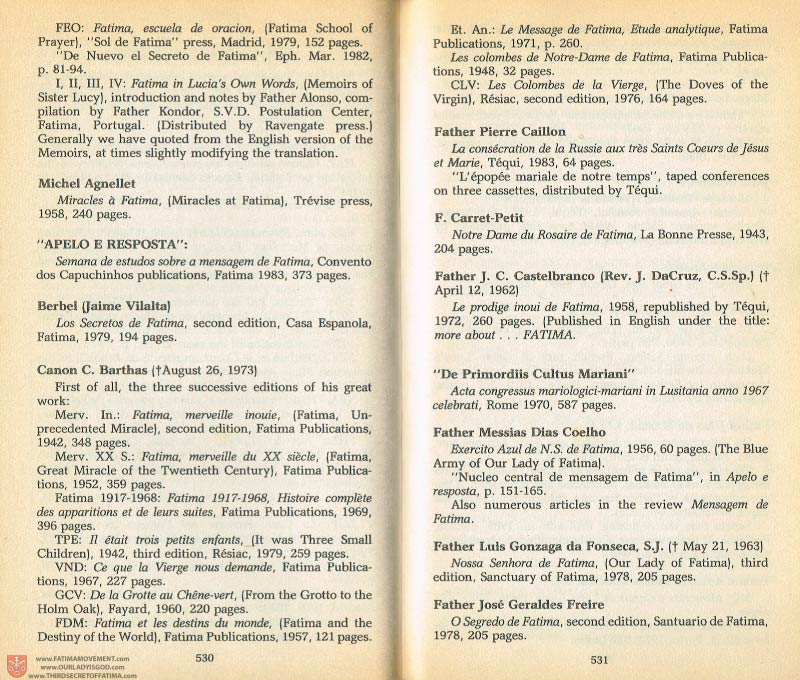 The Whole Truth About Fatima Volume 1 pages 530-531