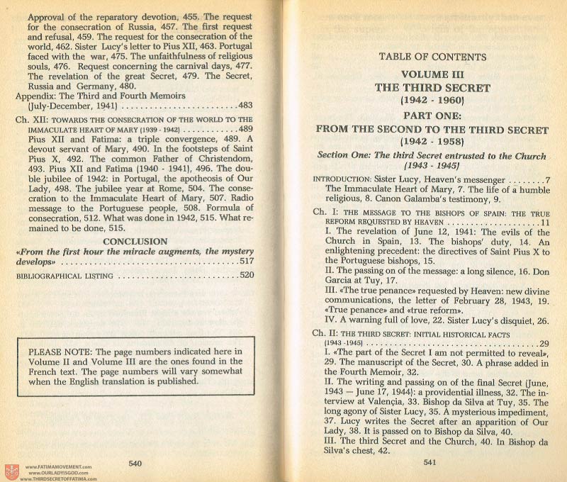 The Whole Truth About Fatima Volume 1 pages 540-541