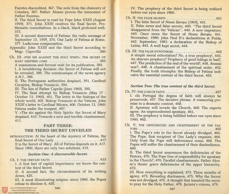 The Whole Truth About Fatima Volume 1 pages 546-547