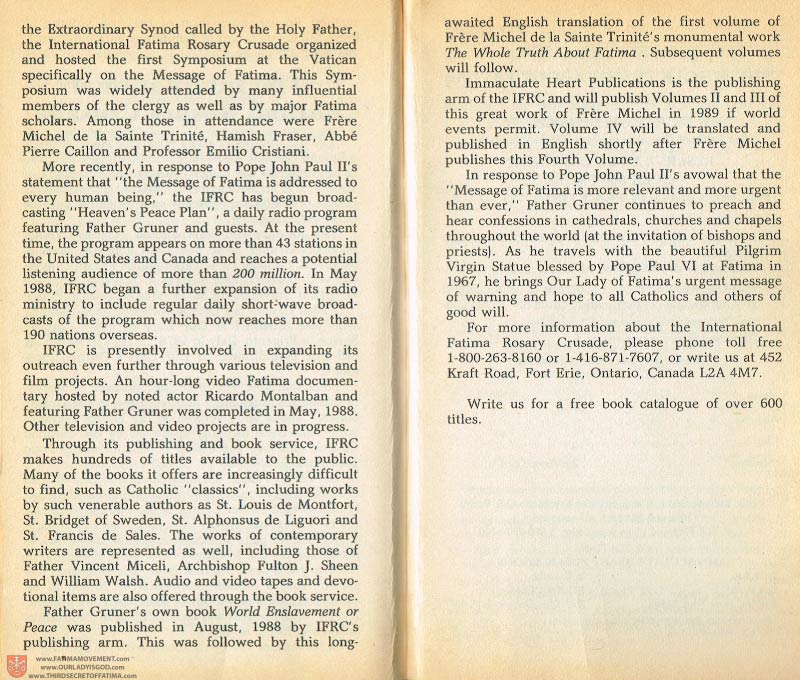 The Whole Truth About Fatima Volume 1 pages 552-553