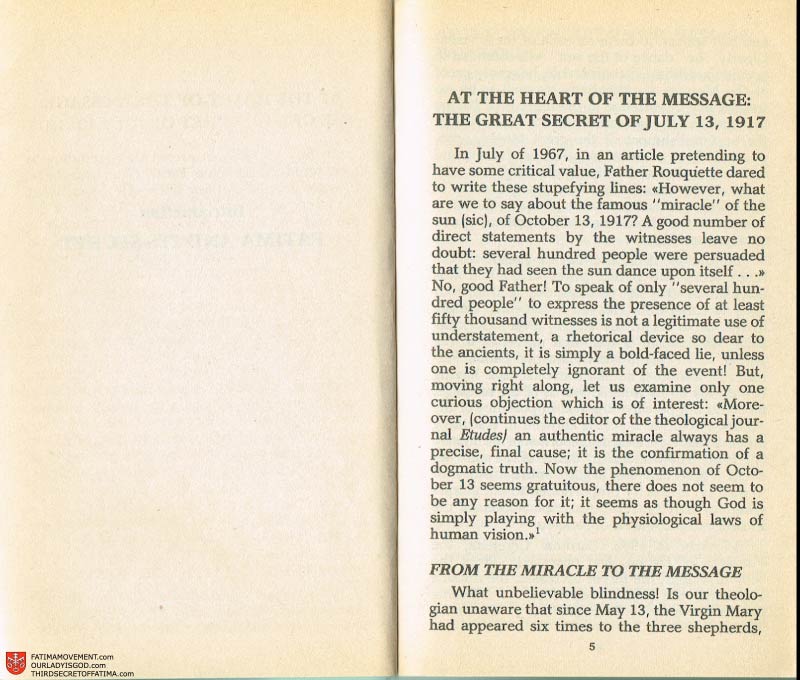 The Whole Truth About Fatima Volume 2 pages vi-vii
