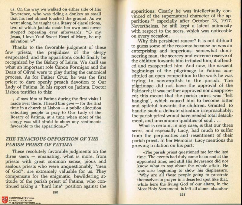 The Whole Truth About Fatima Volume 2 pages 176-177