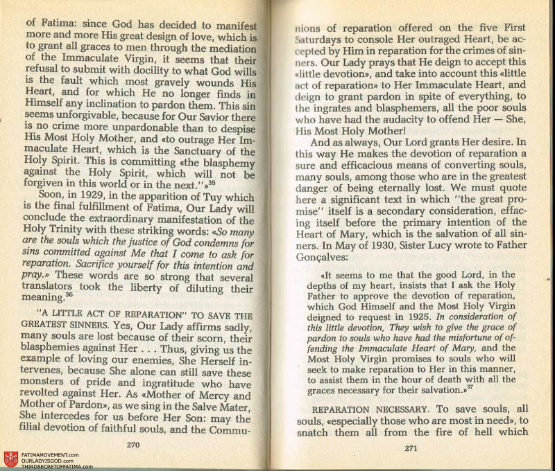 The Whole Truth About Fatima Volume 2 pages 256-257