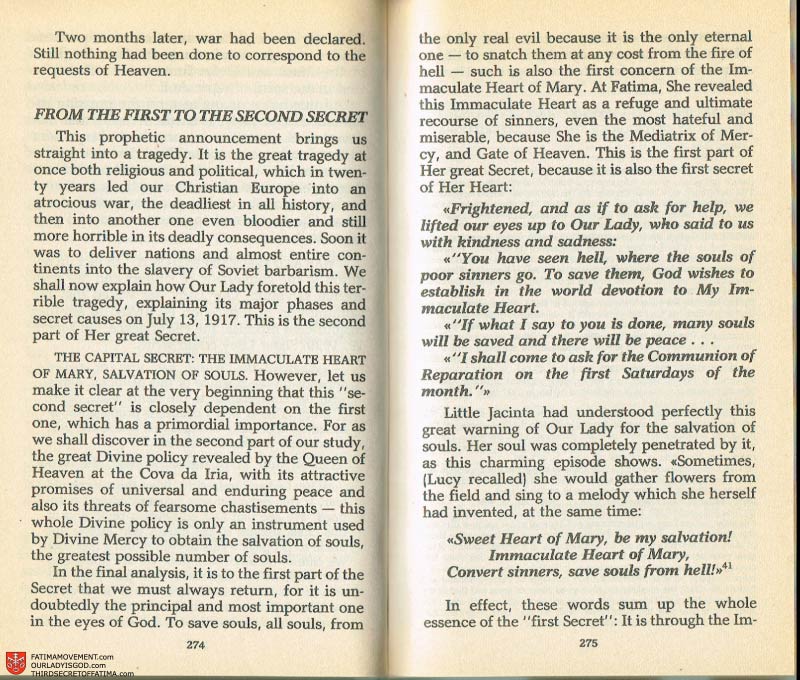 The Whole Truth About Fatima Volume 2 pages 260-261