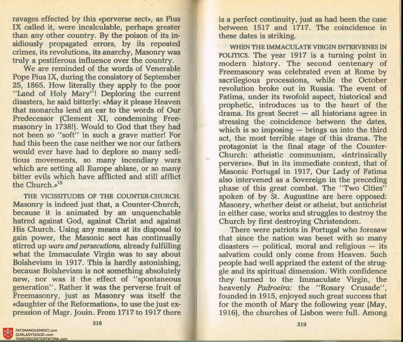 The Whole Truth About Fatima Volume 2 pages 304-305