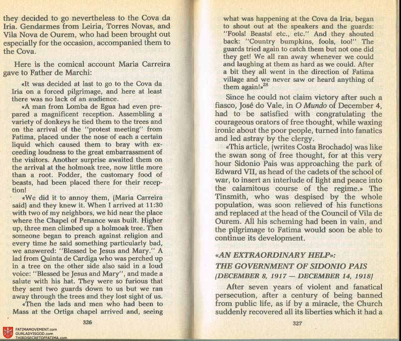 The Whole Truth About Fatima Volume 2 pages 312-313