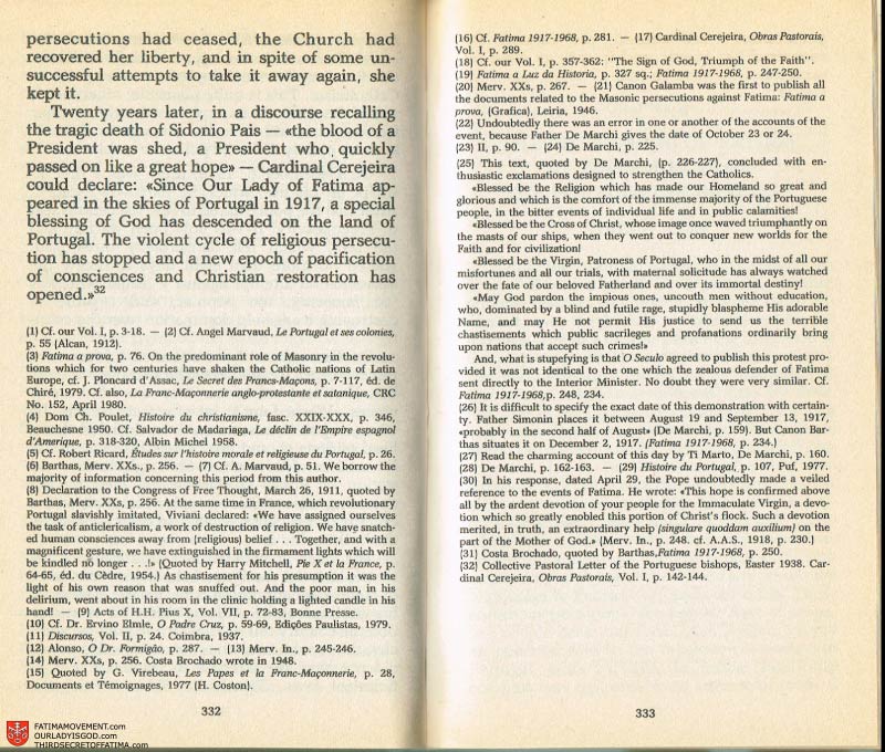 The Whole Truth About Fatima Volume 2 pages 318-319