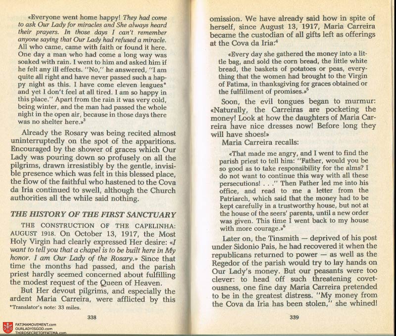 The Whole Truth About Fatima Volume 2 pages 324-325