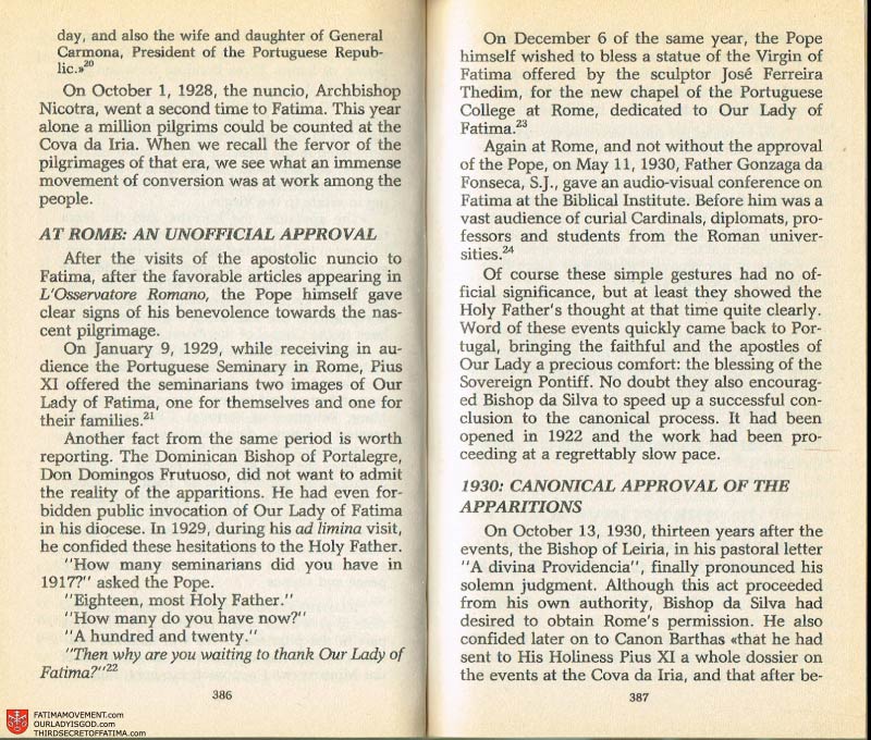 The Whole Truth About Fatima Volume 2 pages 372-373