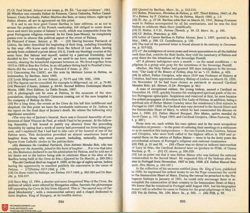 The Whole Truth About Fatima Volume 2 pages 380-381