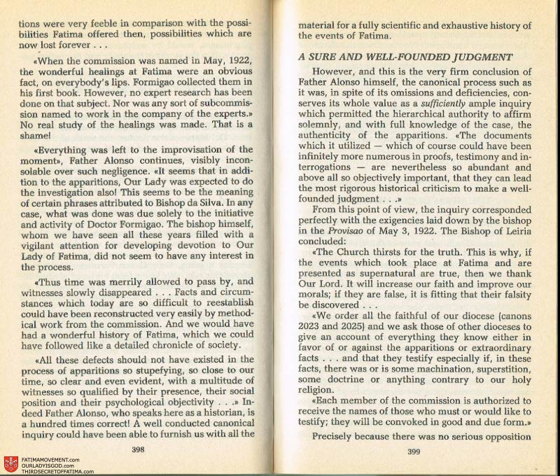 The Whole Truth About Fatima Volume 2 pages 384-385