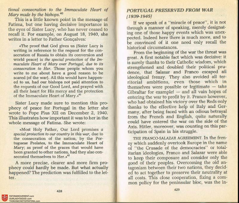 The Whole Truth About Fatima Volume 2 pages 422-423