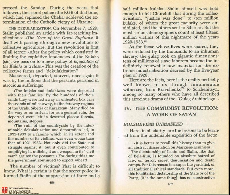 The Whole Truth About Fatima Volume 2 pages 434-435