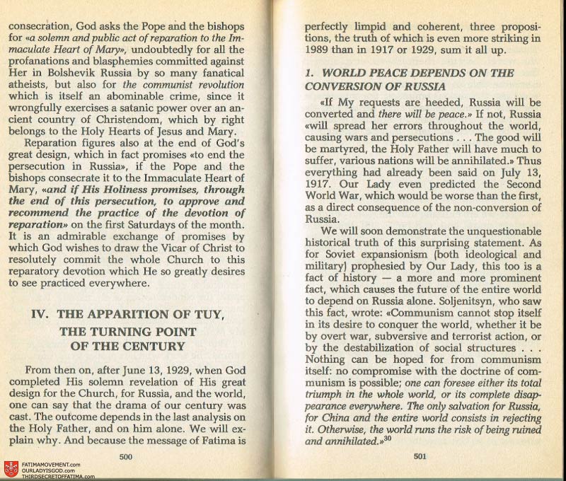 The Whole Truth About Fatima Volume 2 pages 478-479