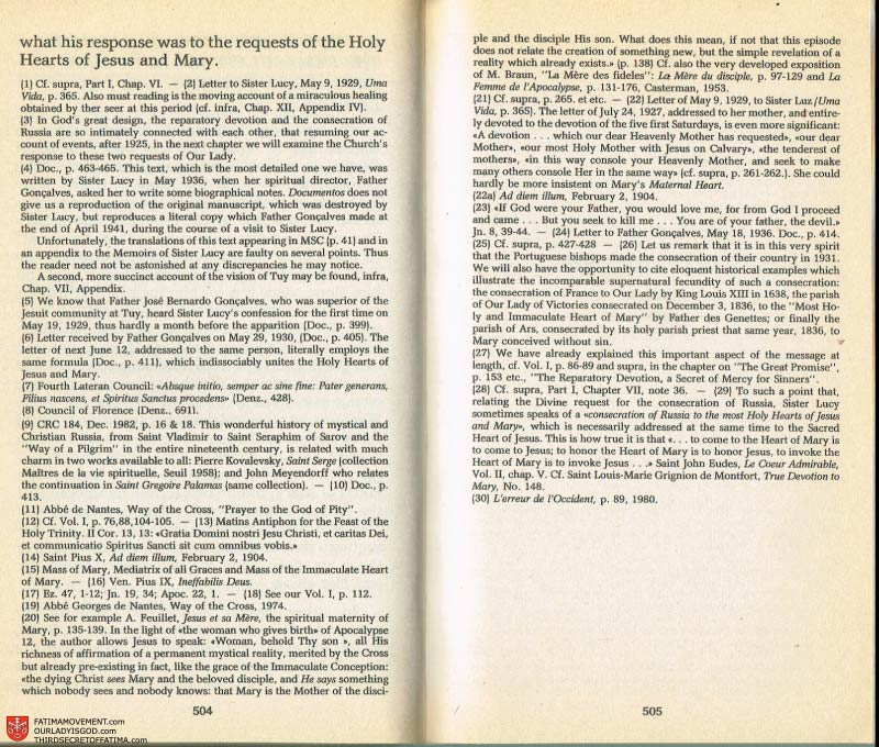 The Whole Truth About Fatima Volume 2 pages 482-483