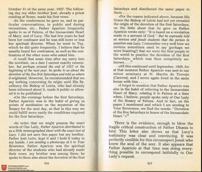 The Whole Truth About Fatima Volume 2 pages 494-495