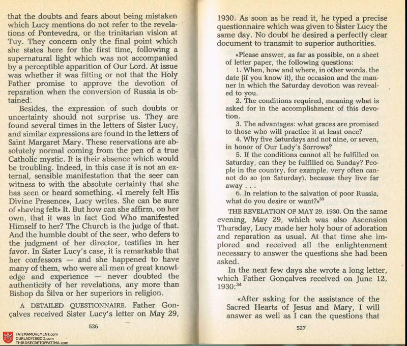 The Whole Truth About Fatima Volume 2 pages 504-505