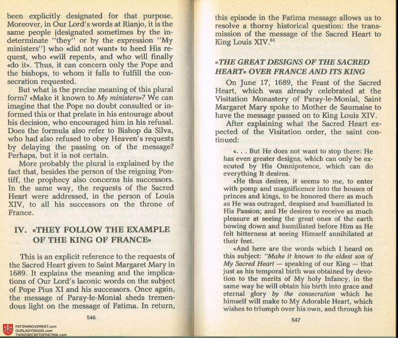 The Whole Truth About Fatima Volume 2 pages 524-525
