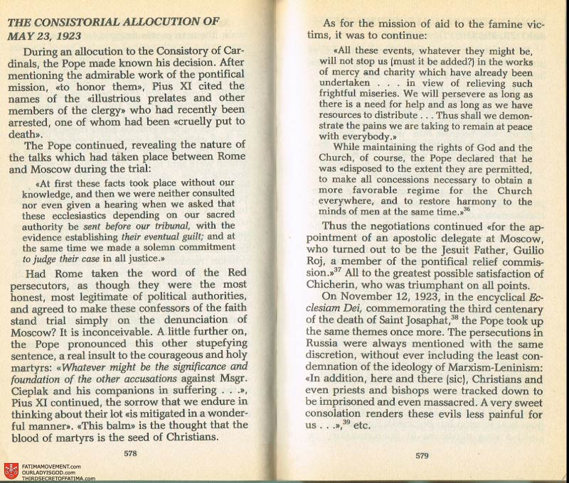 The Whole Truth About Fatima Volume 2 pages 556-557