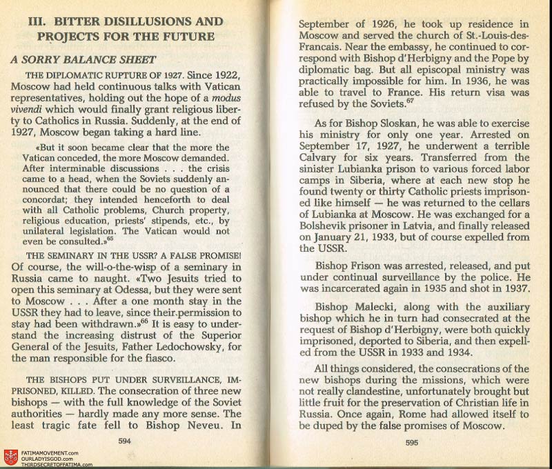 The Whole Truth About Fatima Volume 2 pages 572-573