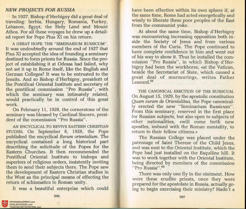 The Whole Truth About Fatima Volume 2 pages 574-575